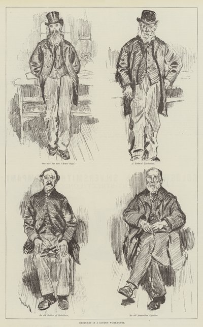 Esboços em um Workhouse de Londres de William Douglas Almond